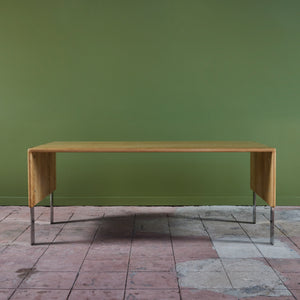 Gerald McCabe Maple and Chrome Desk/Table