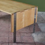 Gerald McCabe Maple and Chrome Desk/Table