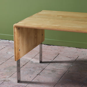 Gerald McCabe Maple and Chrome Desk/Table