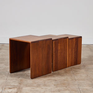 Set of Three Gerald McCabe Shedua Nesting Tables