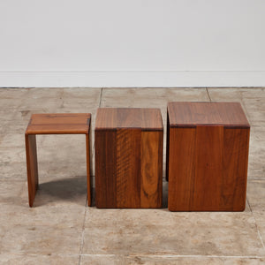 Set of Three Gerald McCabe Shedua Nesting Tables