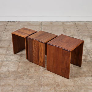 Set of Three Gerald McCabe Shedua Nesting Tables