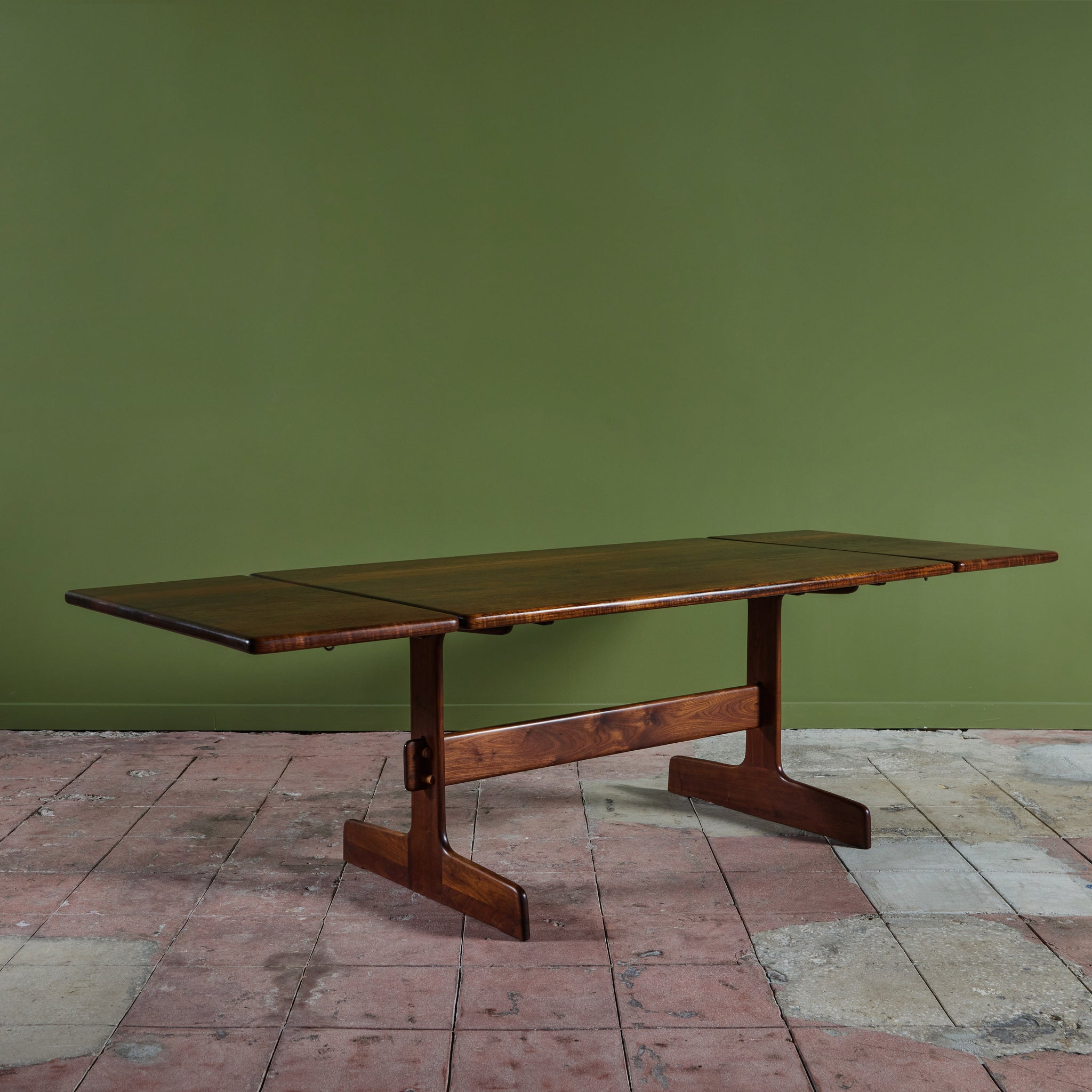 ON HOLD ** Gerald McCabe Shedua Trestle Dining Table