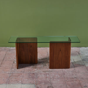ON HOLD ** Gerald Mccabe Shedua and Glass Console