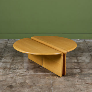 Gerald McCabe Waterfall Coffee Table in Maple and Lucite