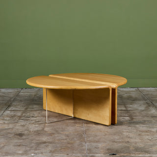 Gerald McCabe Waterfall Coffee Table in Maple and Lucite