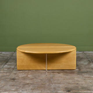 Gerald McCabe Waterfall Coffee Table in Maple and Lucite