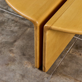 Gerald McCabe Waterfall Coffee Table in Maple and Lucite