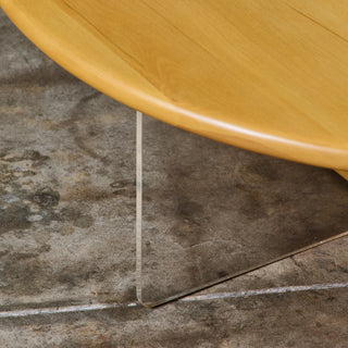Gerald McCabe Waterfall Coffee Table in Maple and Lucite