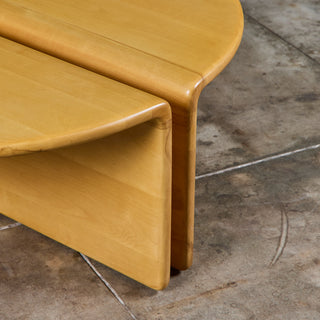 Gerald McCabe Waterfall Coffee Table in Maple and Lucite