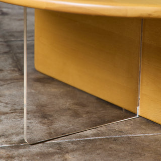 Gerald McCabe Waterfall Coffee Table in Maple and Lucite