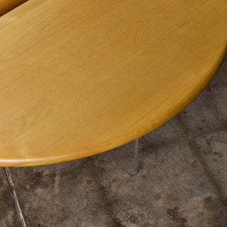 Gerald McCabe Waterfall Coffee Table in Maple and Lucite