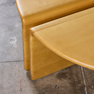 Gerald McCabe Waterfall Coffee Table in Maple and Lucite