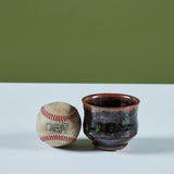 Small Studio Ceramic Cup with Raku Glaze