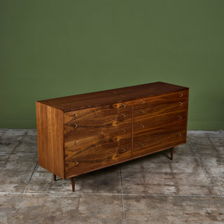Eight Drawer Walnut Dresser by Milo Baughman for Glenn of California