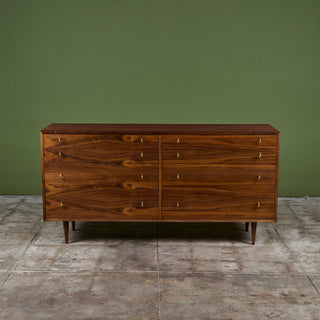 Eight Drawer Walnut Dresser by Milo Baughman for Glenn of California