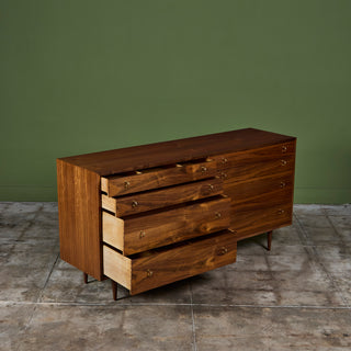 Eight Drawer Walnut Dresser by Milo Baughman for Glenn of California