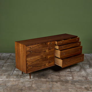 Eight Drawer Walnut Dresser by Milo Baughman for Glenn of California