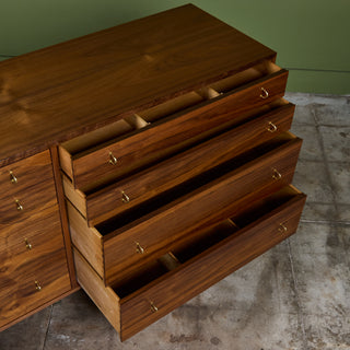 Eight Drawer Walnut Dresser by Milo Baughman for Glenn of California