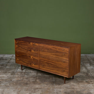 Eight Drawer Walnut Dresser by Milo Baughman for Glenn of California