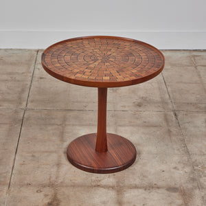 Gordon & Jane Martz Side Table with Oak Mosaic Inlay