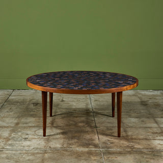 Gordon & Jane Martz Round Mosaic Tile Coffee Table