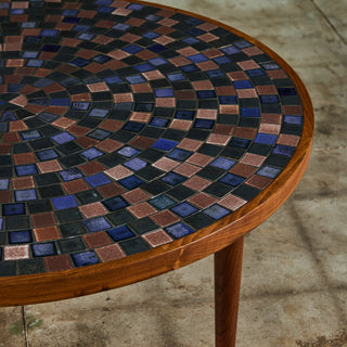 Gordon & Jane Martz Round Mosaic Tile Coffee Table