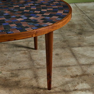 Gordon & Jane Martz Round Mosaic Tile Coffee Table