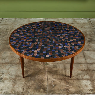 Gordon & Jane Martz Round Mosaic Tile Coffee Table