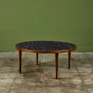 Gordon & Jane Martz Round Mosaic Tile Coffee Table