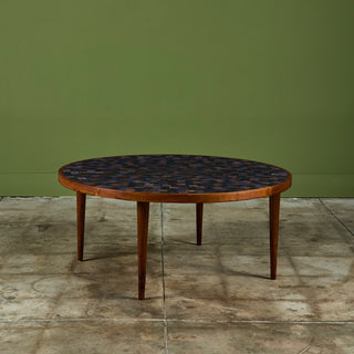 Gordon & Jane Martz Round Mosaic Tile Coffee Table