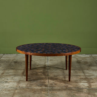 Gordon & Jane Martz Round Mosaic Tile Coffee Table