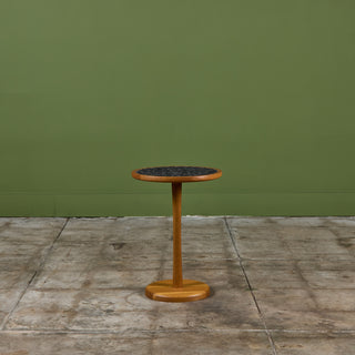 Gordon & Jane Martz Mosaic Black Coin Tile Side Table