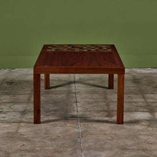 Gordon and Jane Martz Rectangular Coffee Table with Tile Inlay