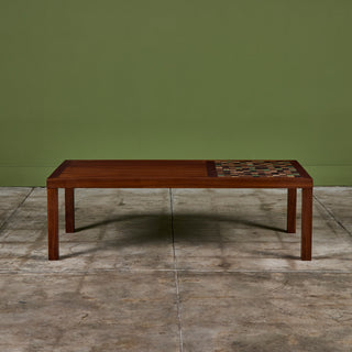 Gordon and Jane Martz Rectangular Coffee Table with Tile Inlay