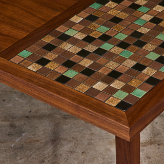 Gordon and Jane Martz Rectangular Coffee Table with Tile Inlay