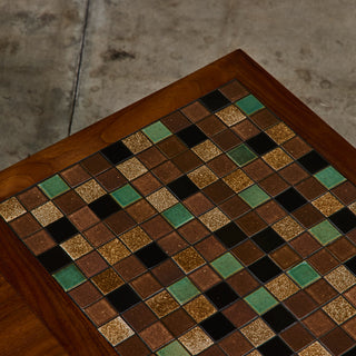 Gordon and Jane Martz Rectangular Coffee Table with Tile Inlay