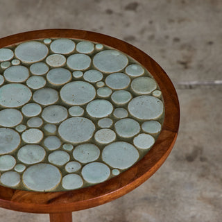 Gordon & Jane Martz 18" Mosaic Coin Tile Side Table