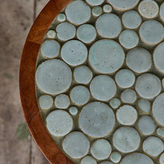 Gordon & Jane Martz 18" Mosaic Coin Tile Side Table