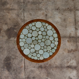 Gordon & Jane Martz 19" Mosaic Coin Tile Side Table