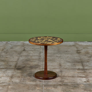 Gordon & Jane Martz Green Speckle Glazed Coin Tile Mosaic Side Table