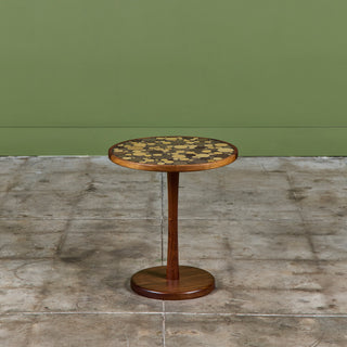 Gordon & Jane Martz Green Speckle Glazed Coin Tile Mosaic Side Table