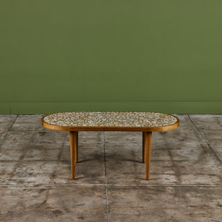Gordon & Jane Martz Oval Mosaic Tile Coffee Table
