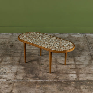 Gordon & Jane Martz Oval Mosaic Tile Coffee Table