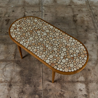 Gordon & Jane Martz Oval Mosaic Tile Coffee Table