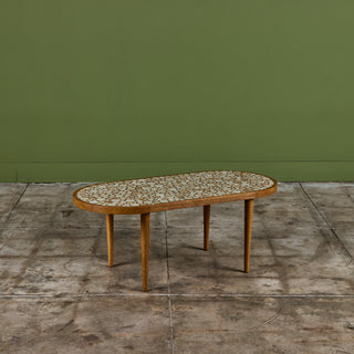 Gordon & Jane Martz Oval Mosaic Tile Coffee Table