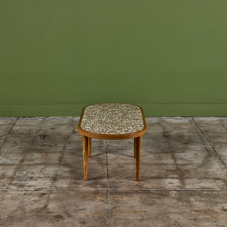 Gordon & Jane Martz Oval Mosaic Tile Coffee Table