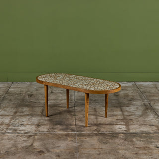 Gordon & Jane Martz Oval Mosaic Tile Coffee Table