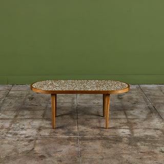 Gordon & Jane Martz Oval Mosaic Tile Coffee Table