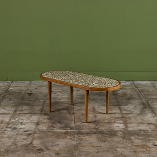 Gordon & Jane Martz Oval Mosaic Tile Coffee Table